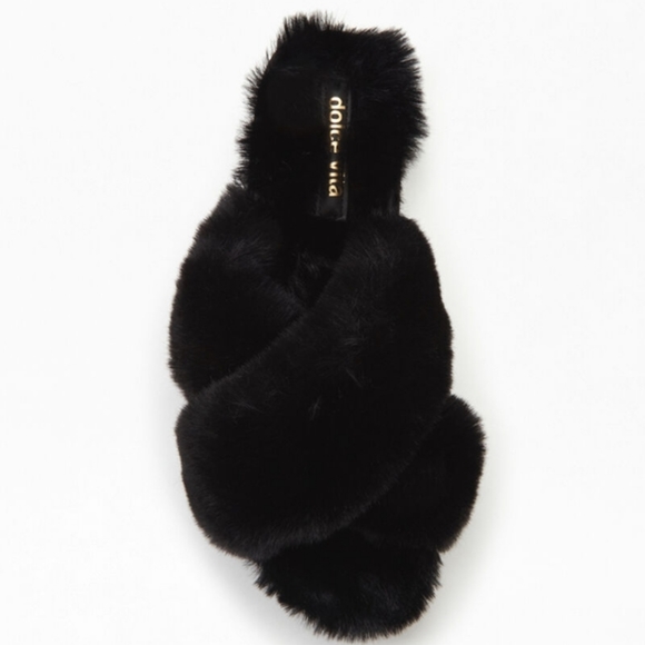 Dolce Vita Pillar Crossband Slippers Black - Picture 5 of 9